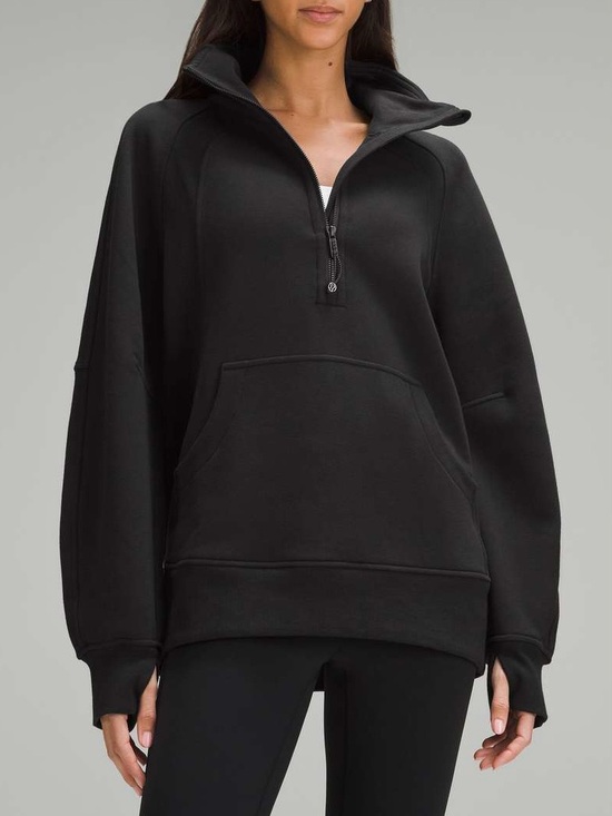 lululemon athletica Tops - Rare NWT Lululemon Scuba Oversized Funnel-Neck Half-Zip Long M/L Black